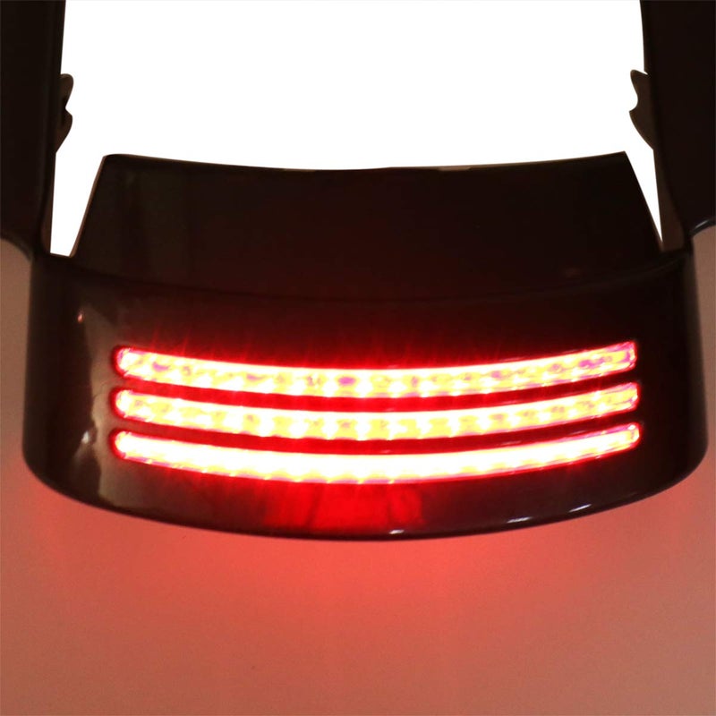 Rudyness Tri-Bar LED Rear Tail Brake Fender Tip Light For Harley Street Glide FLHX 2014-2023 (Smoked) - Image 4
